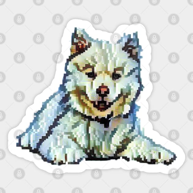 Gaming Dotted Dog Design Sticker by Sanzida Design